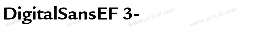 DigitalSansEF 3字体转换